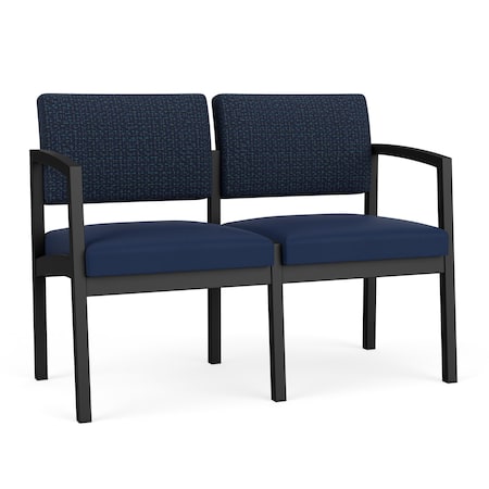 Lesro Lenox 2 Seat Tandem Seating W/ No Center Arm, 43.5 in W 24.5 in L 32 in H LS2101